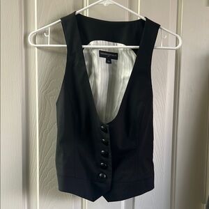 Banana Republic Black Sleeveless Bustier Blouse